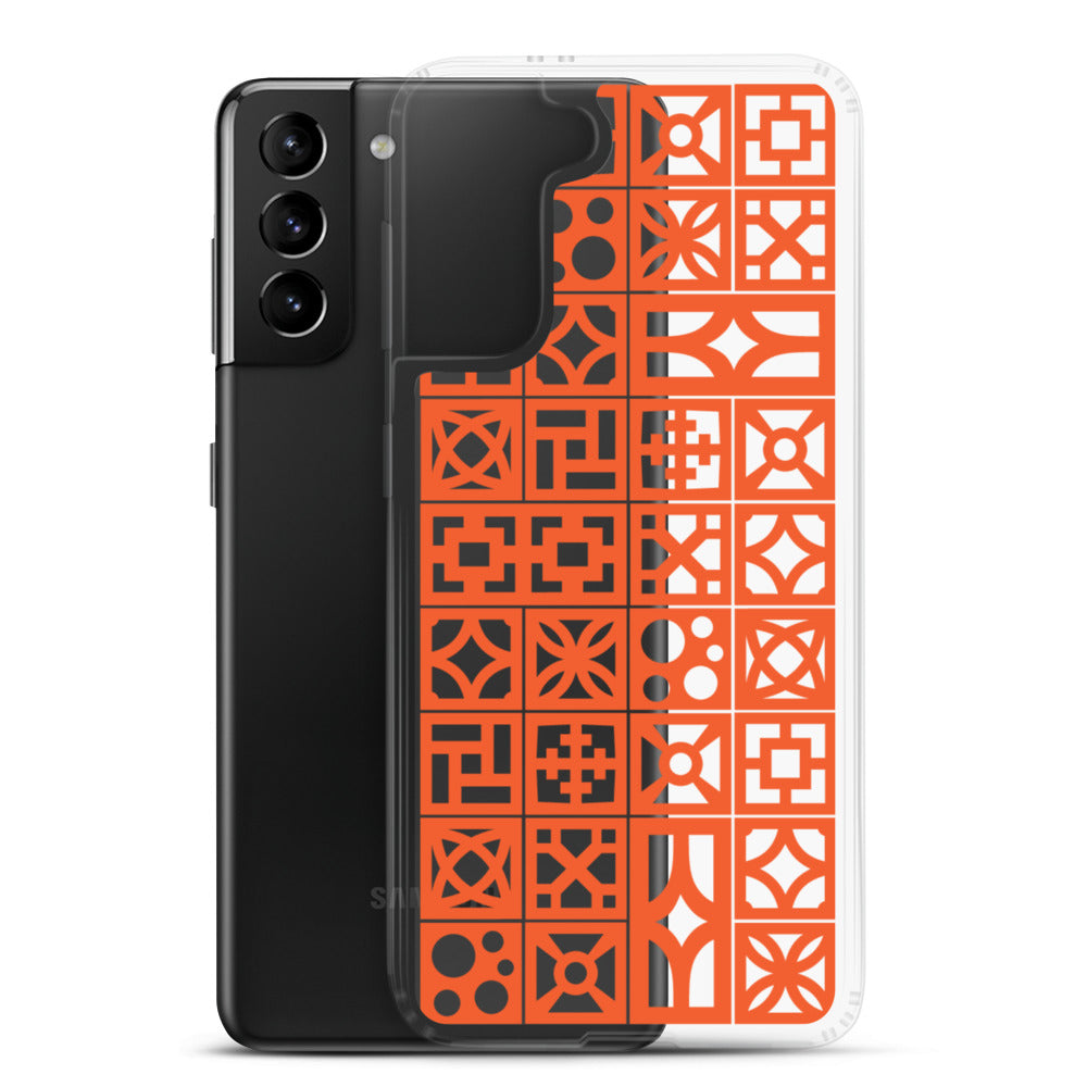 Samsung Orange Breeze Block "Pattern" Phone Case