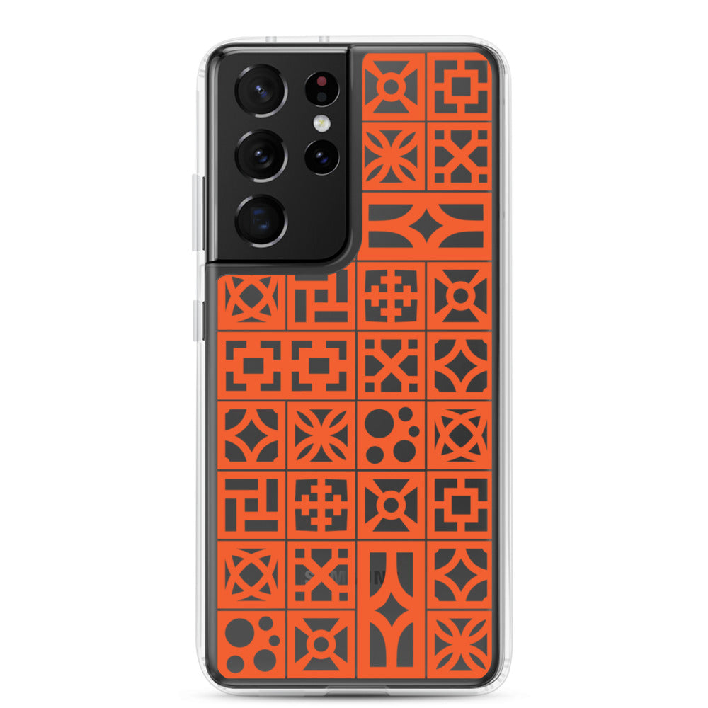 Samsung Orange Breeze Block "Pattern" Phone Case