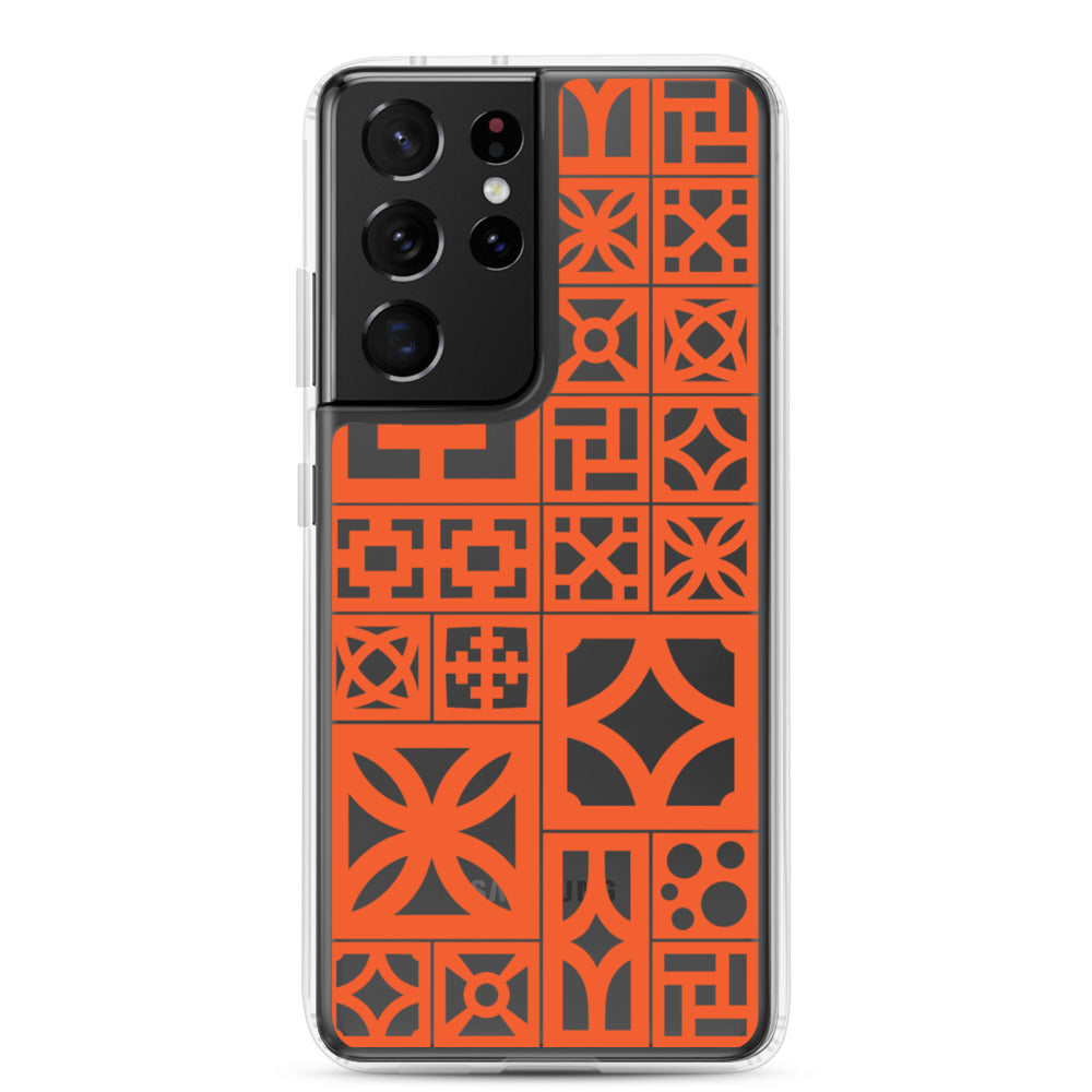 Samsung Orange Breeze Block "Motif" Phone Case