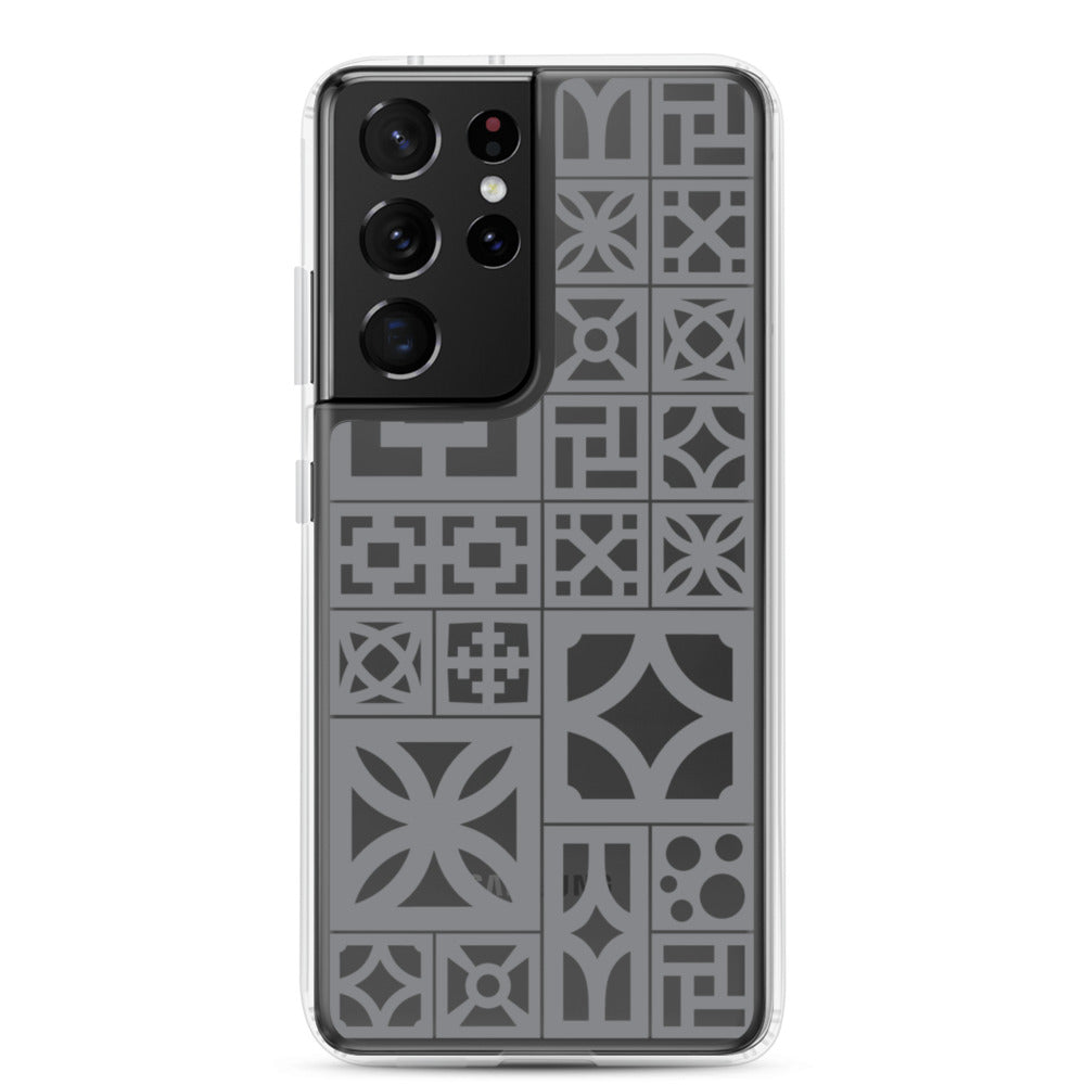 Samsung Grey Breeze Block "Motif" Phone Case