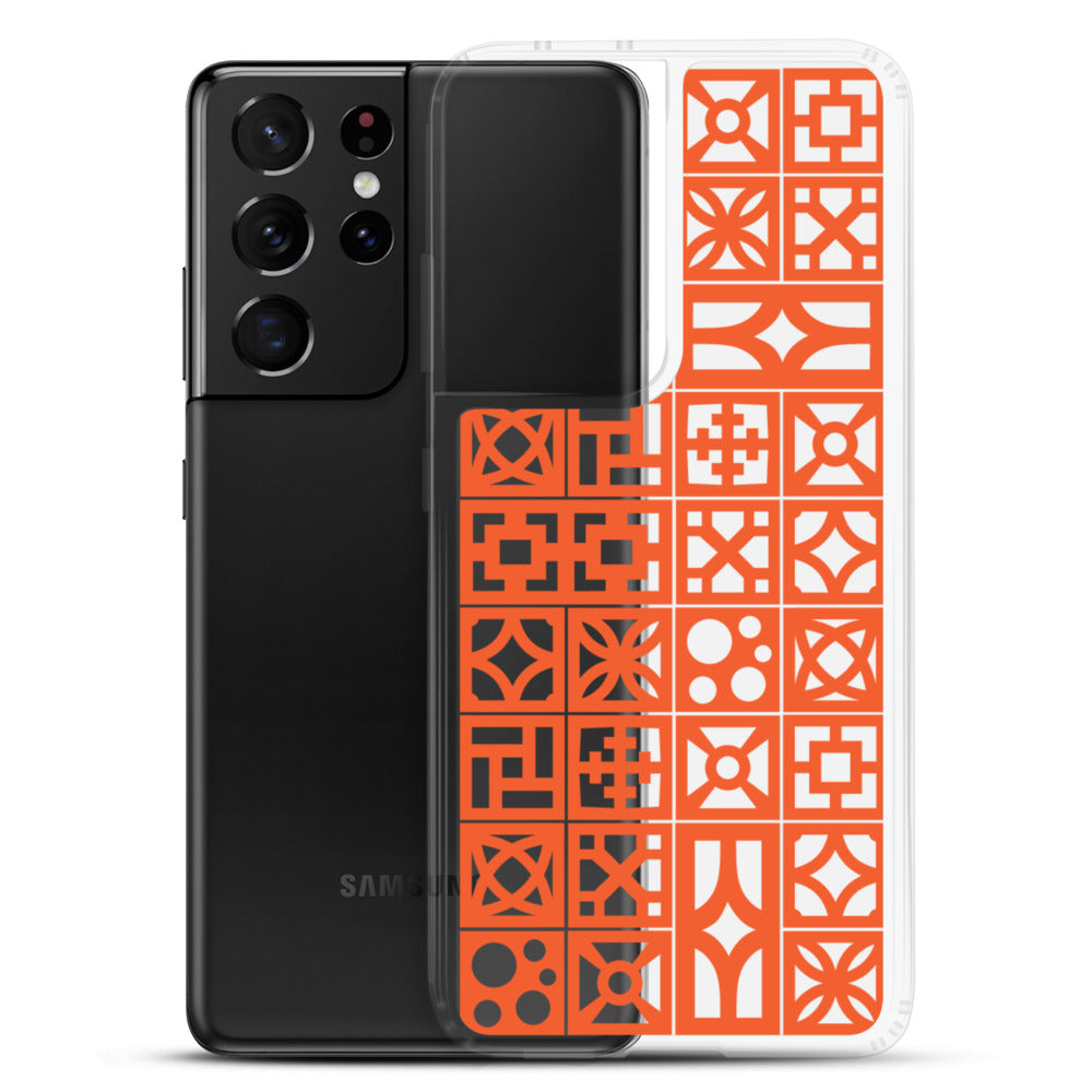 Samsung Orange Breeze Block "Pattern" Phone Case