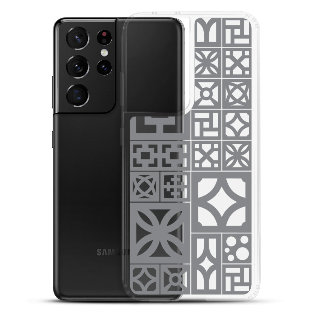 Samsung Grey Breeze Block "Motif" Phone Case - Minty's Design