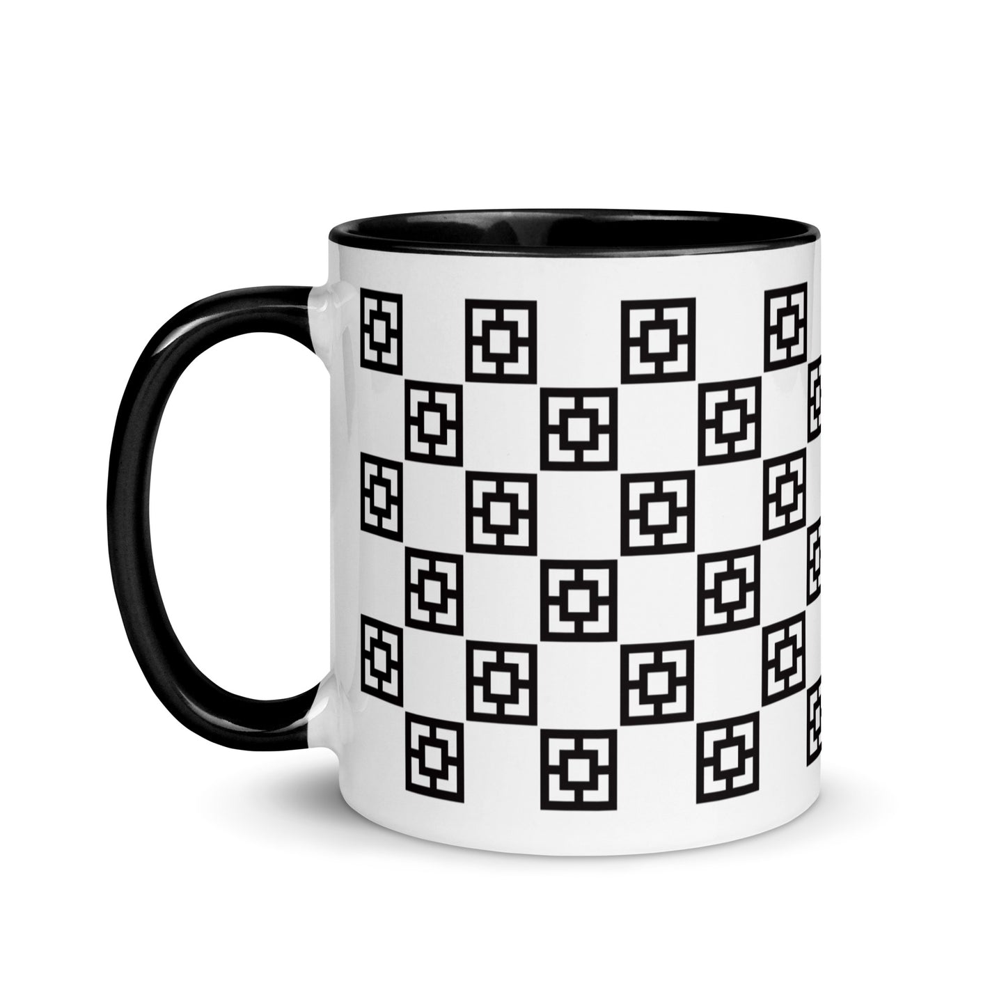 Checkerboard Breeze Block Mug - Black