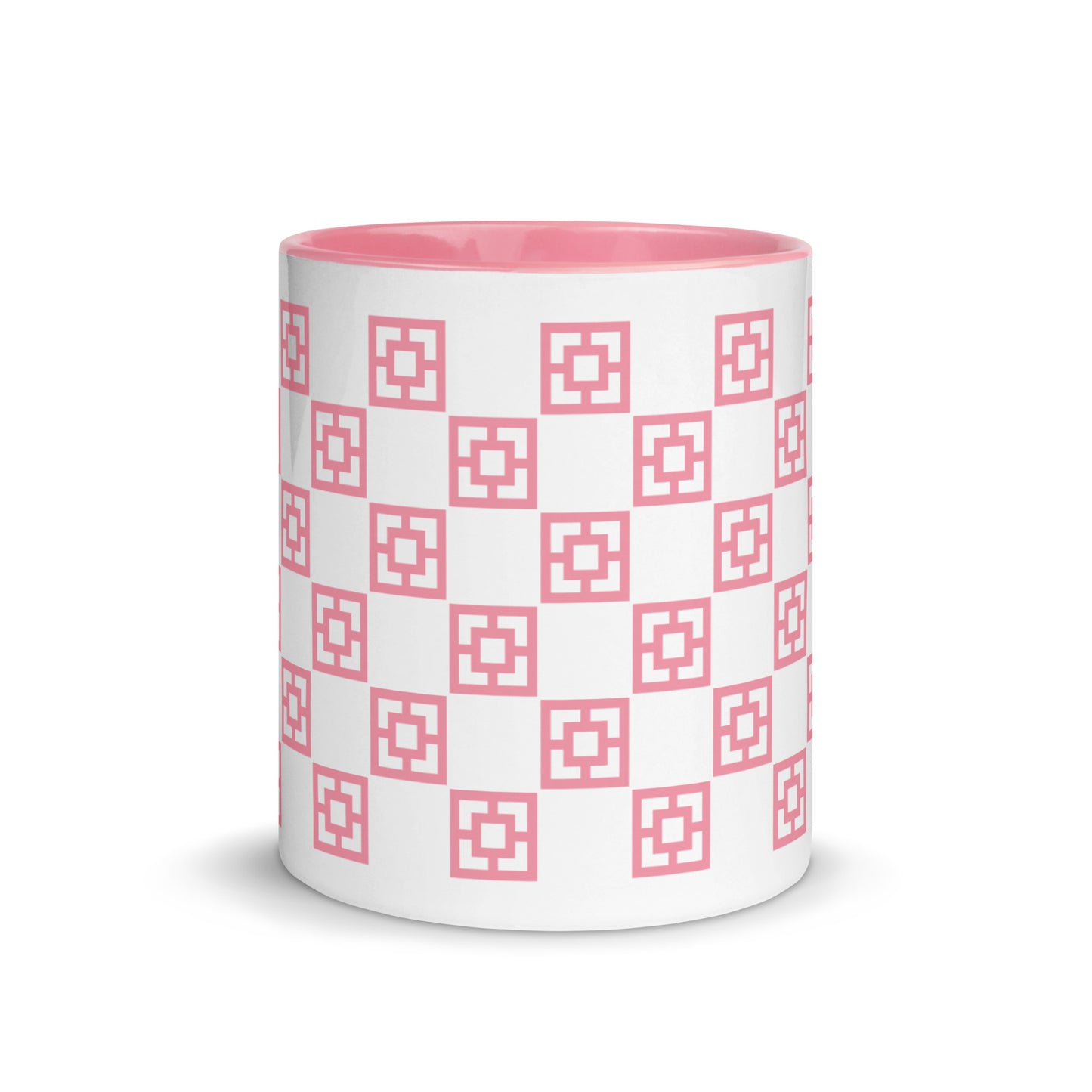 Checkerboard Breeze Block Mug - PINK - Minty's Design