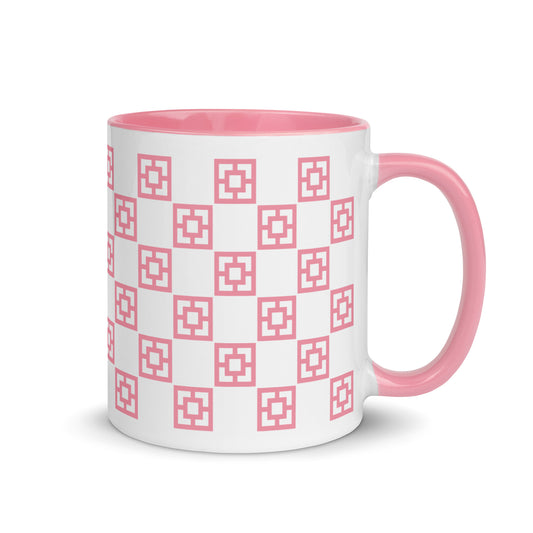 Checkerboard Breeze Block Mug - PINK