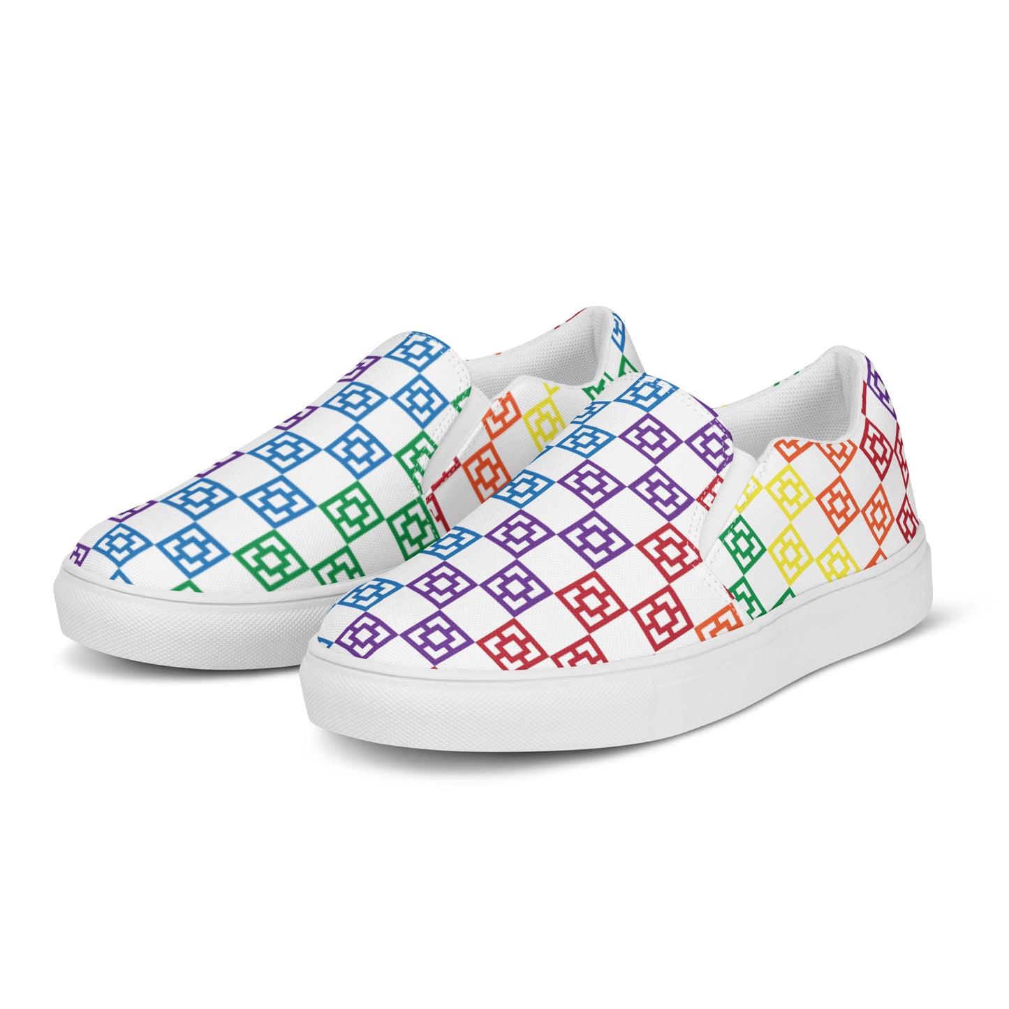Women’s "Rainbow Road" slip-on canvas shoes