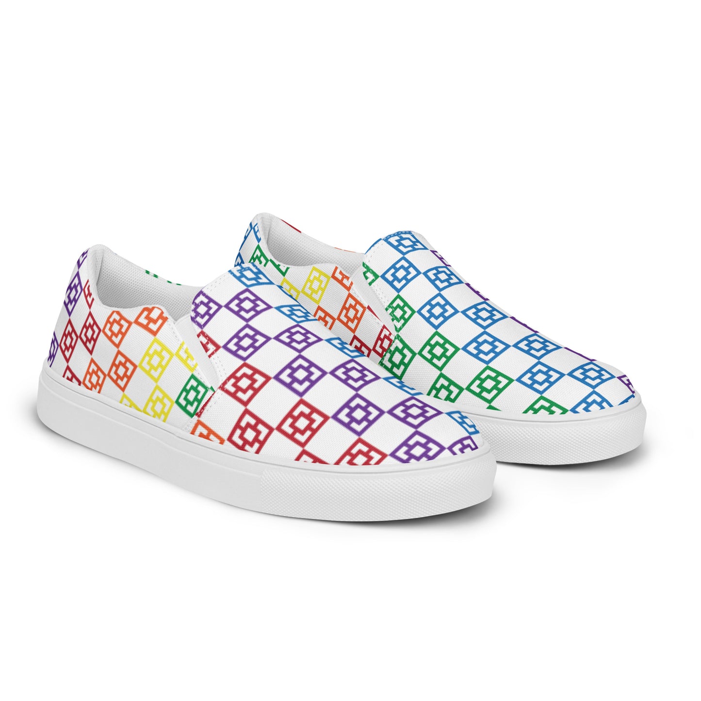 Women’s "Rainbow Road" slip-on canvas shoes