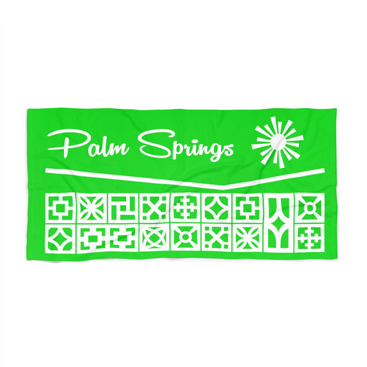 Palm Springs Roofline Towel Lime Green