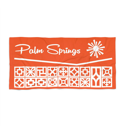 Palm Springs Roofline Towel Orange