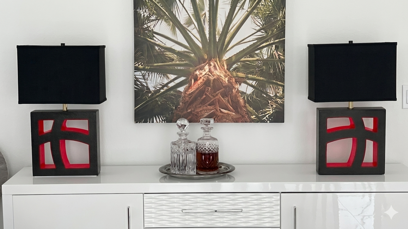 New Wave Lamp Pair