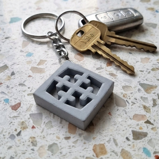 Mini Breeze-Block Keychain - "Maltese"
