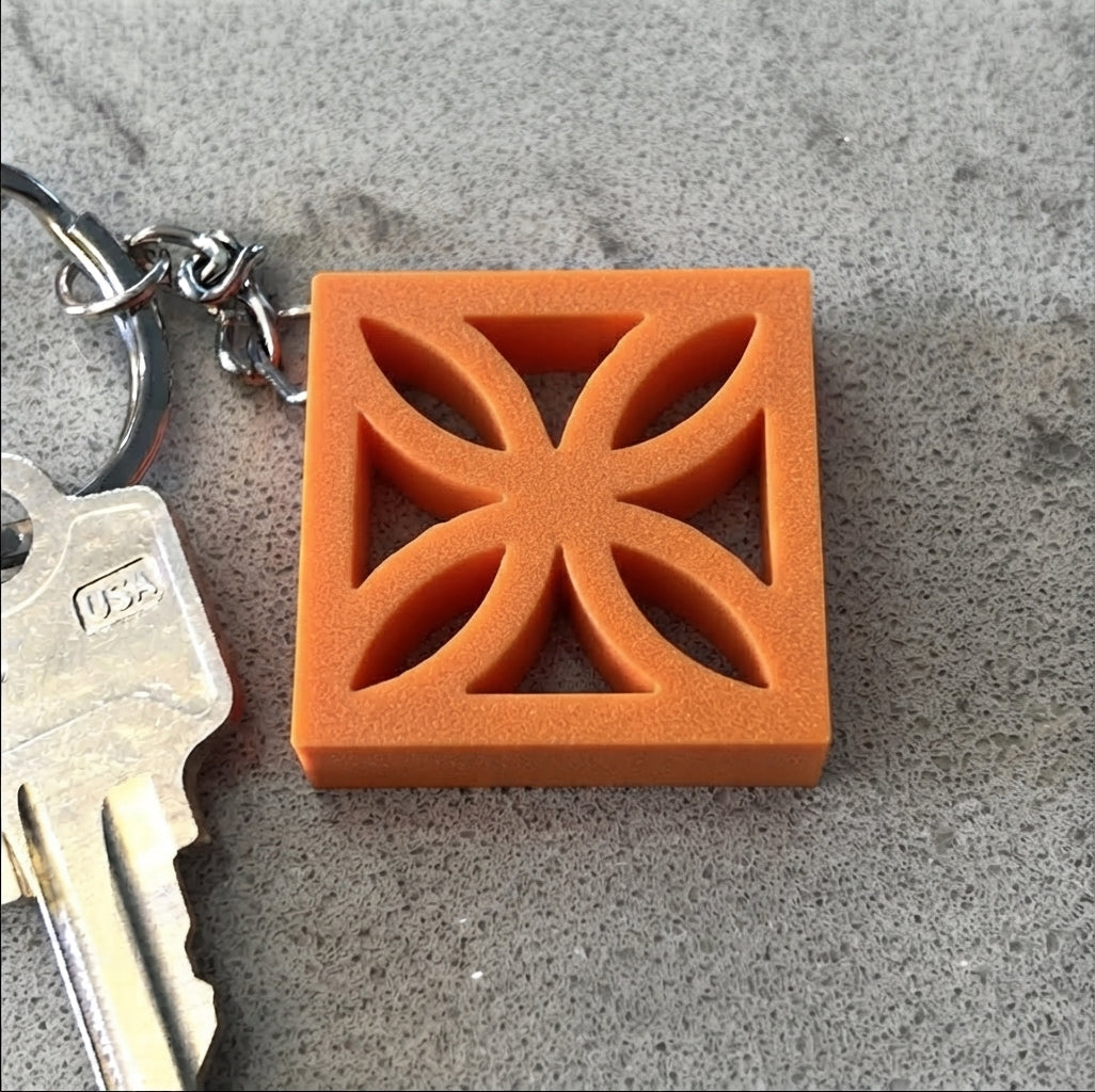Breeze-Block Keychain - “Sunflower”
