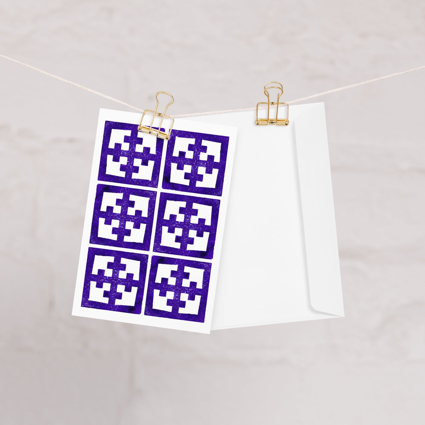 Maltese breeze block greeting card