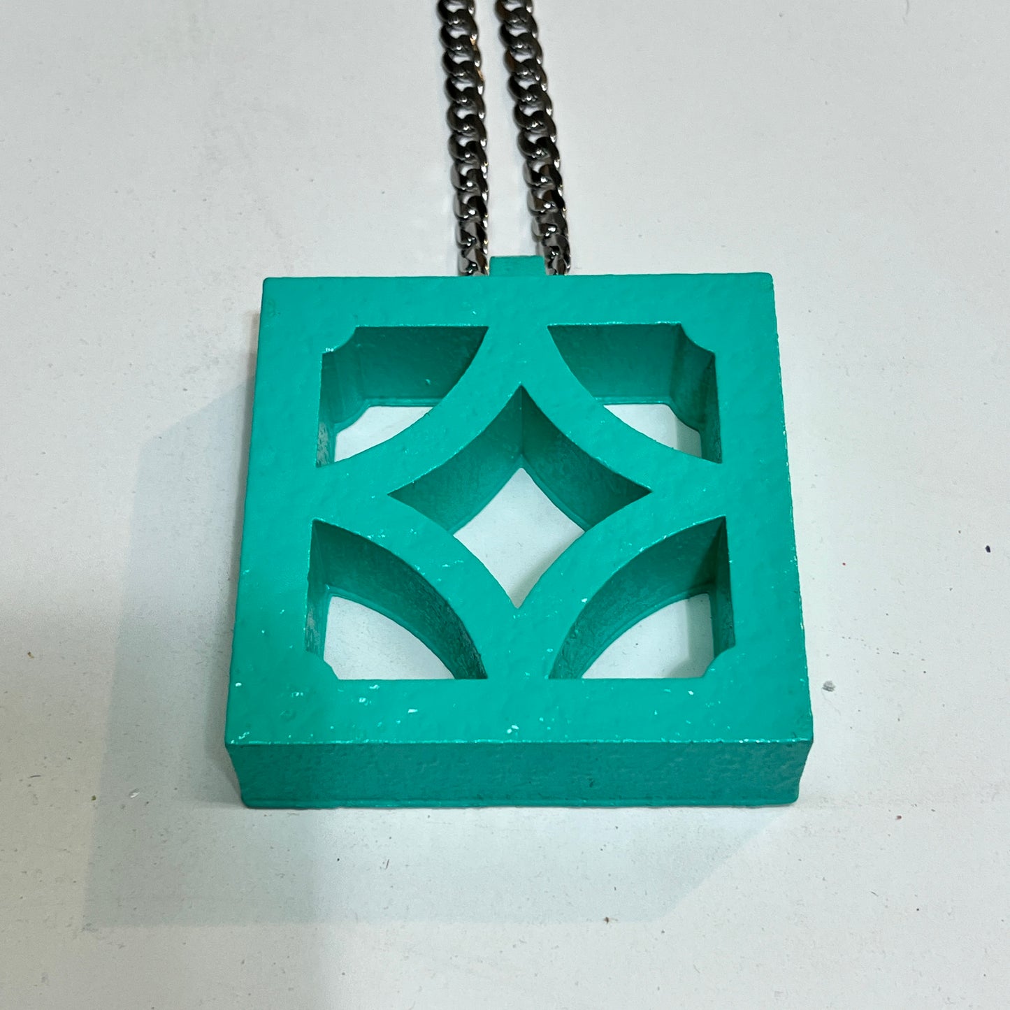 Pendant solid textured aqua - Minty's Design