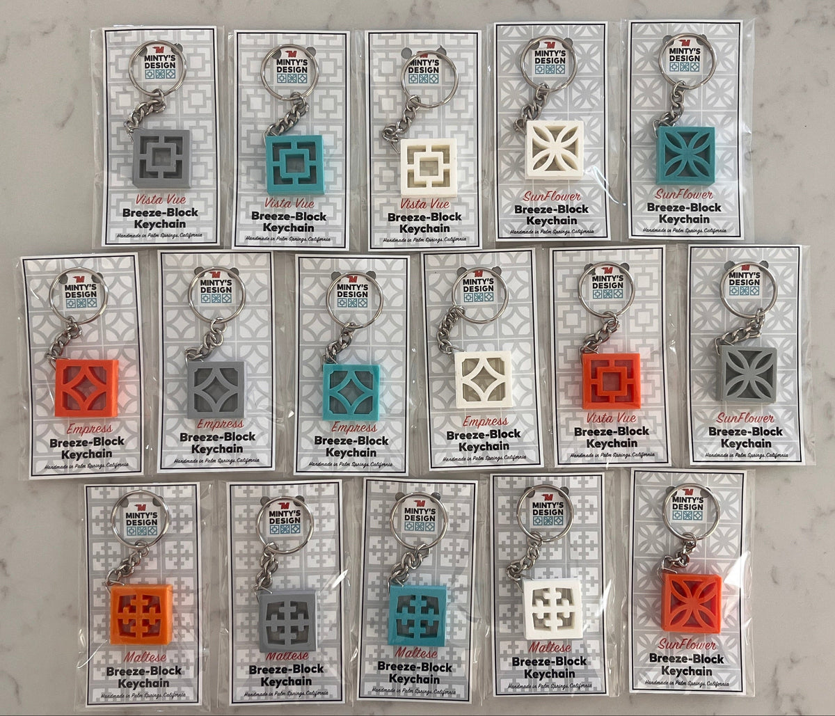 1 free! Breeze-Block Keychain - Full 16 pc Assortment (WS)