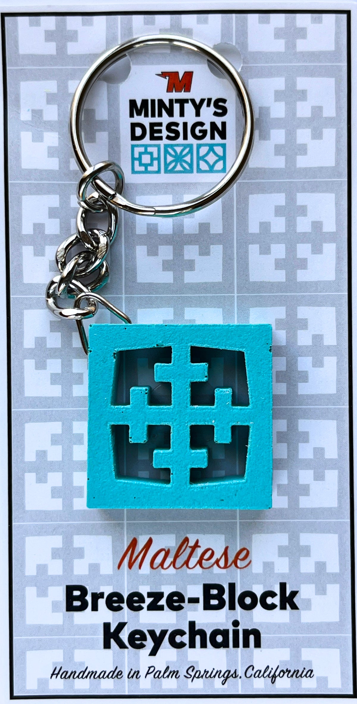 Breeze-Block Keychain - "Maltese” (WS)