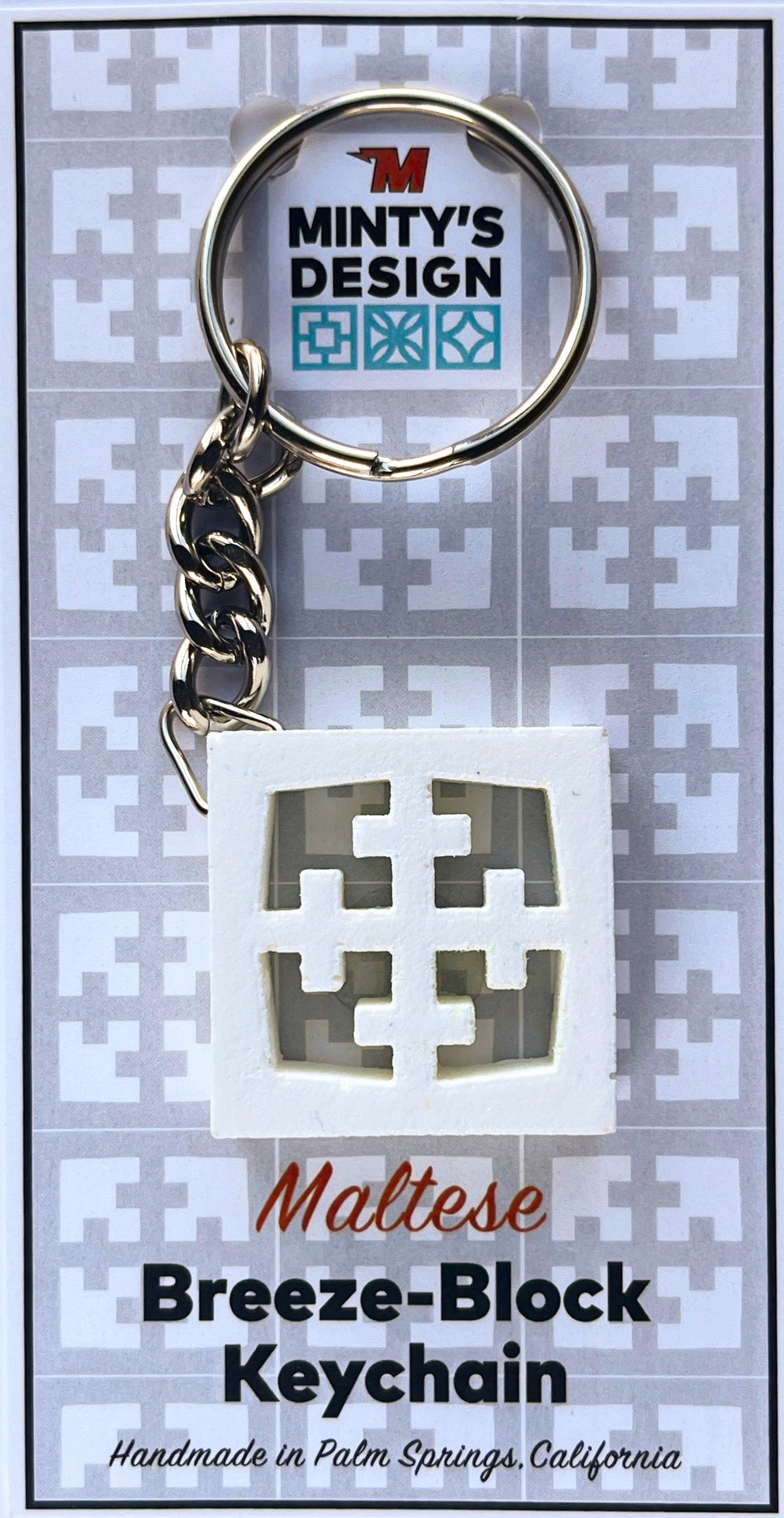 Breeze-Block Keychain - "Maltese” (WS)
