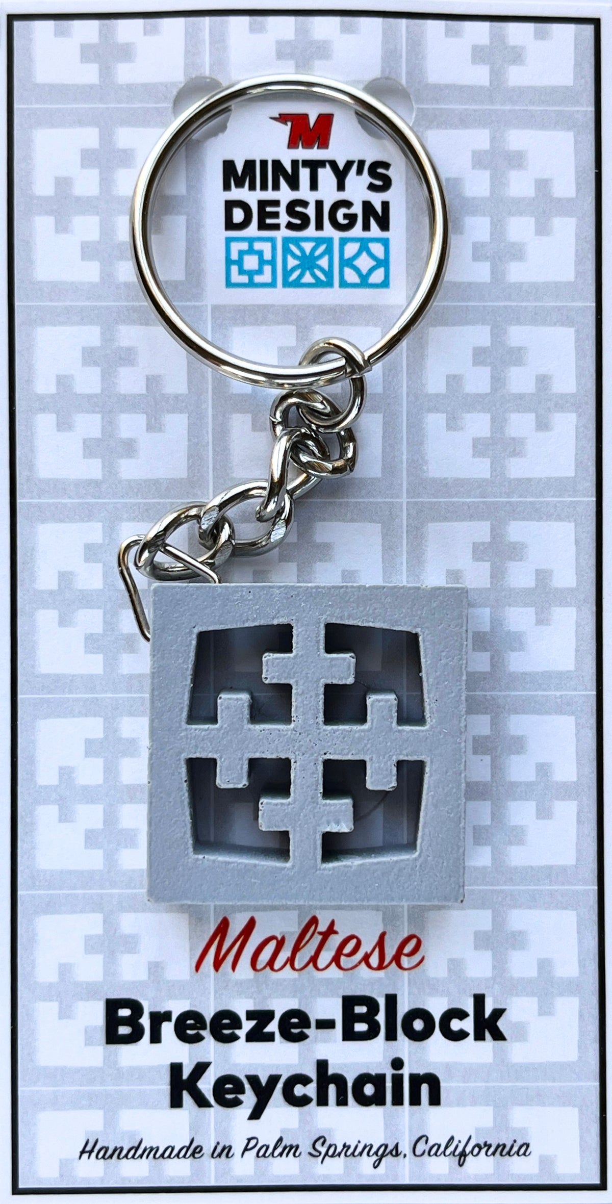 Breeze-Block Keychain - "Maltese” (WS)