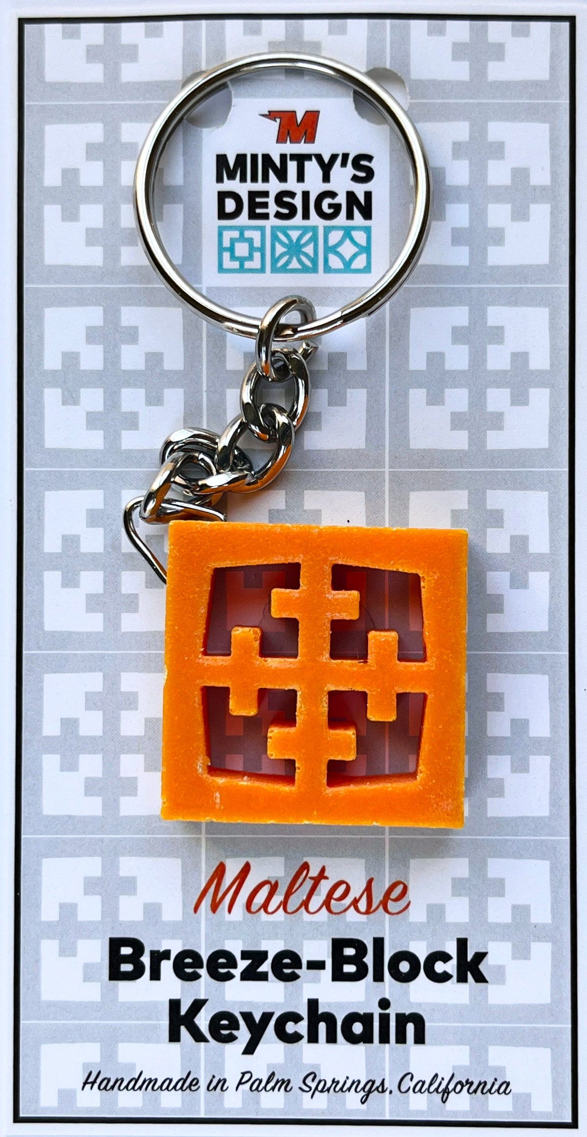 Breeze-Block Keychain - "Maltese” (WS)