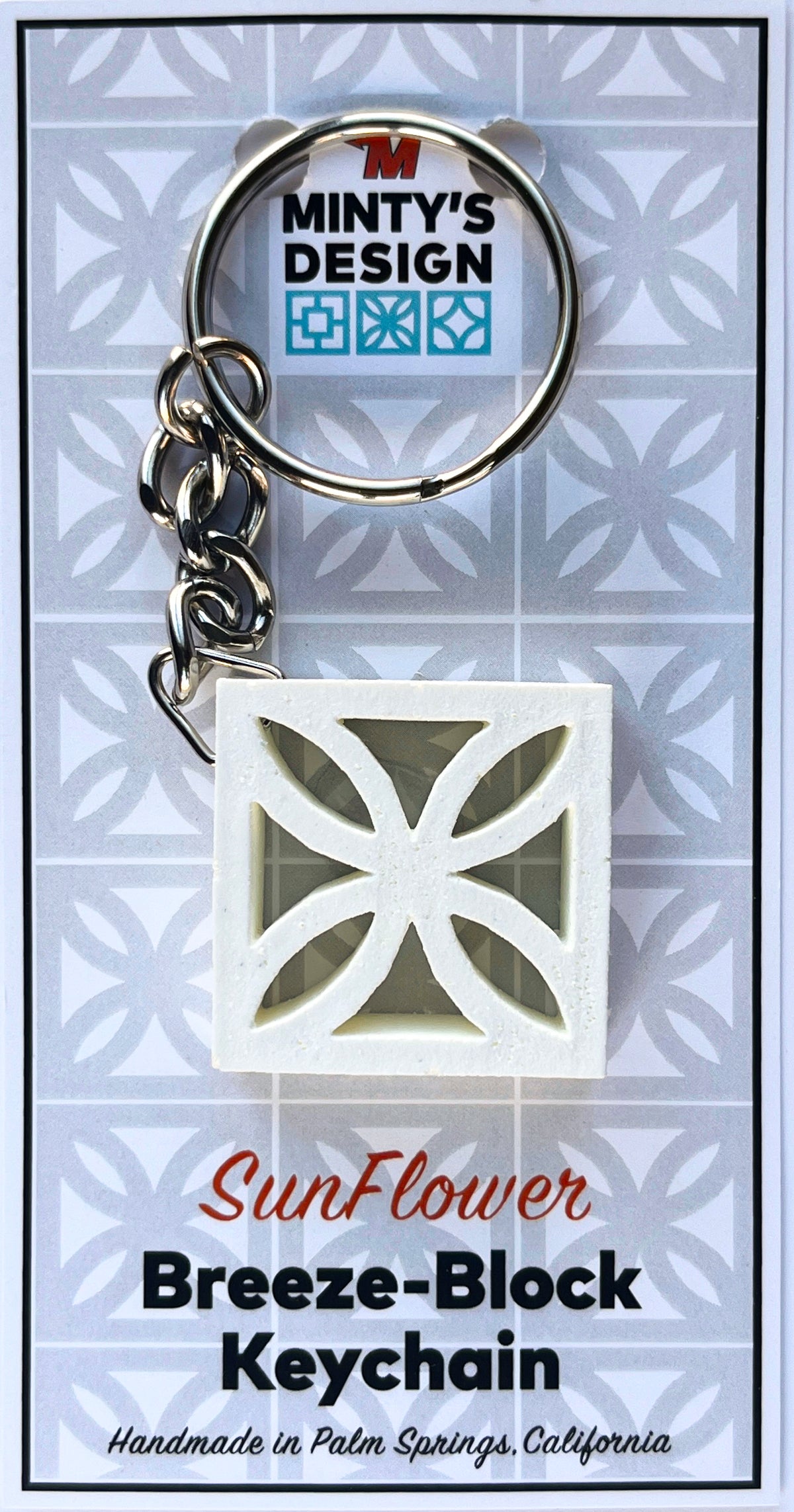 Breeze-Block Keychain - “Sunflower” (WS)