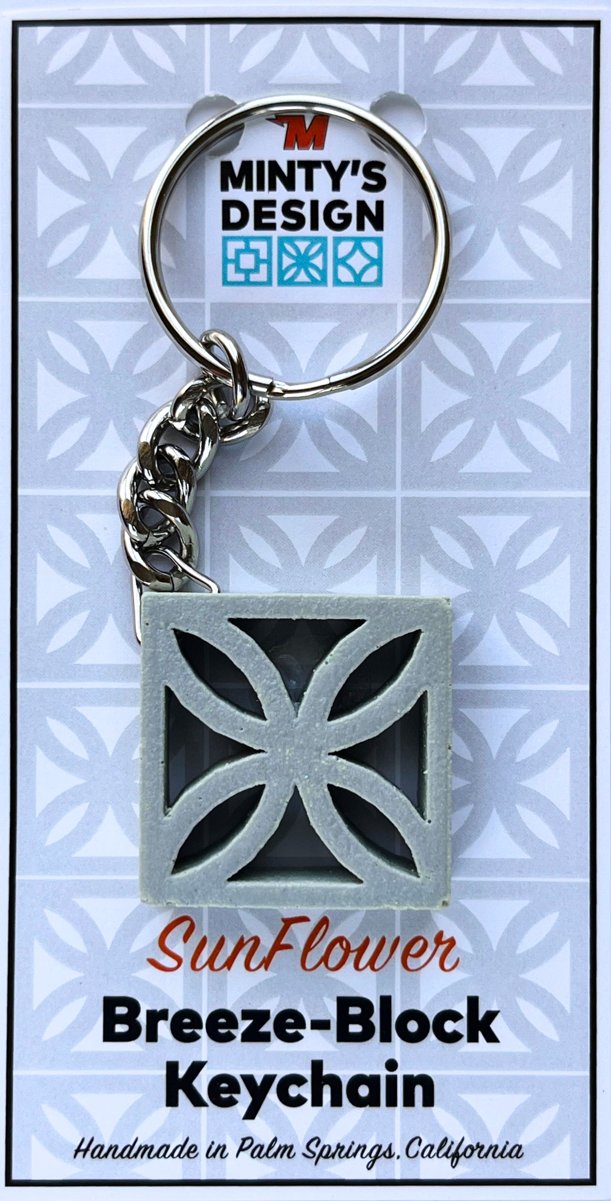 Breeze-Block Keychain - “Sunflower” (WS)