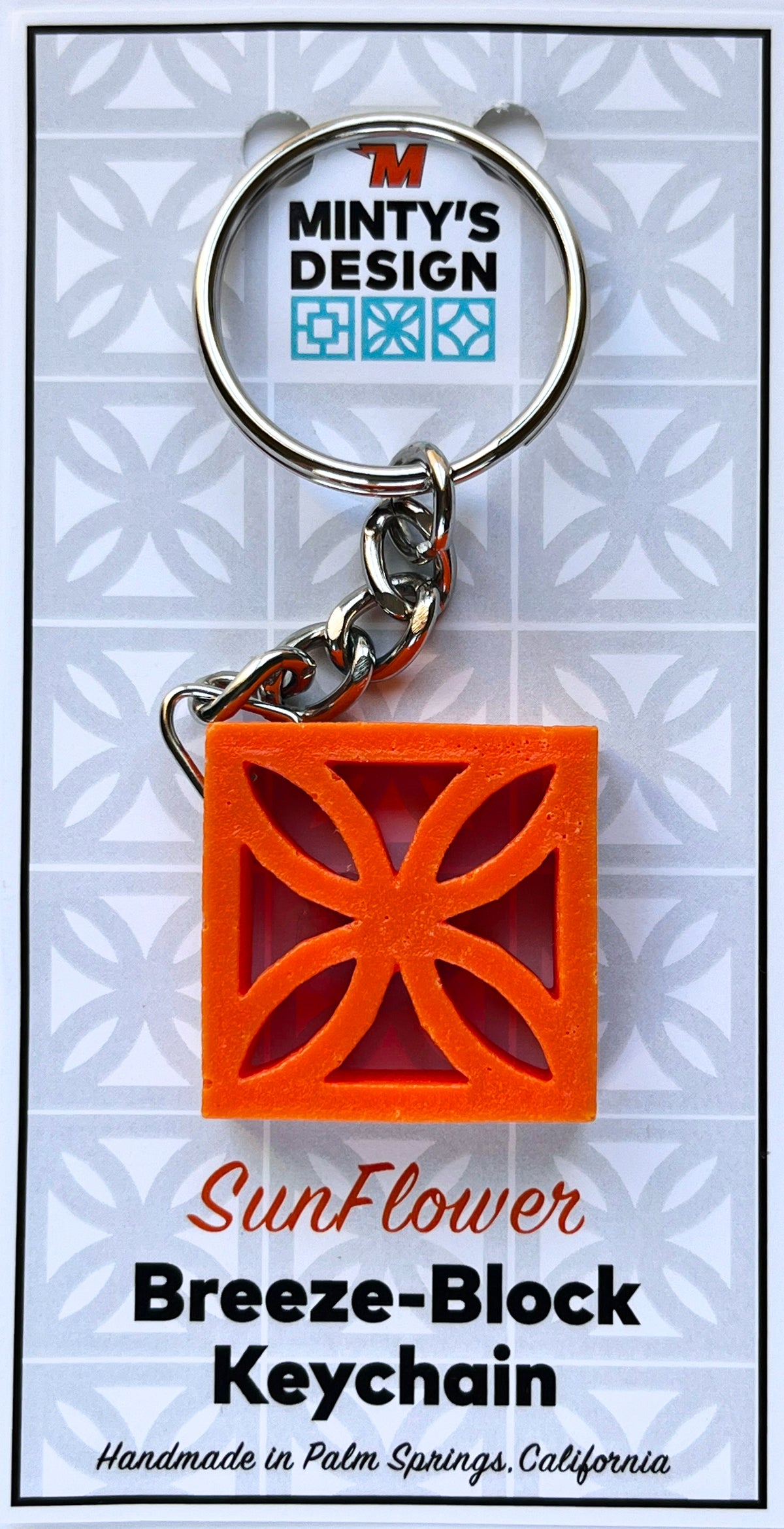 Breeze-Block Keychain - “Sunflower” (WS)