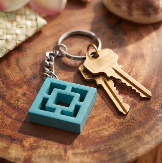 Mini Breeze-Block Keychain - "Vista Vue"