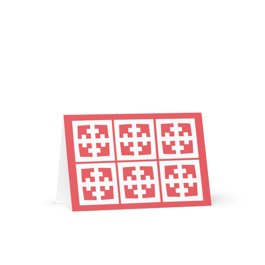 Maltese breeze block note card (custom color)