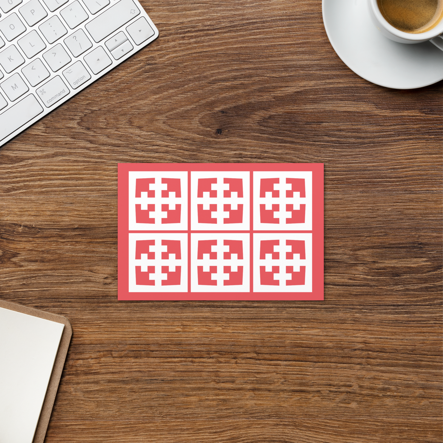 Maltese breeze block note card (custom color)
