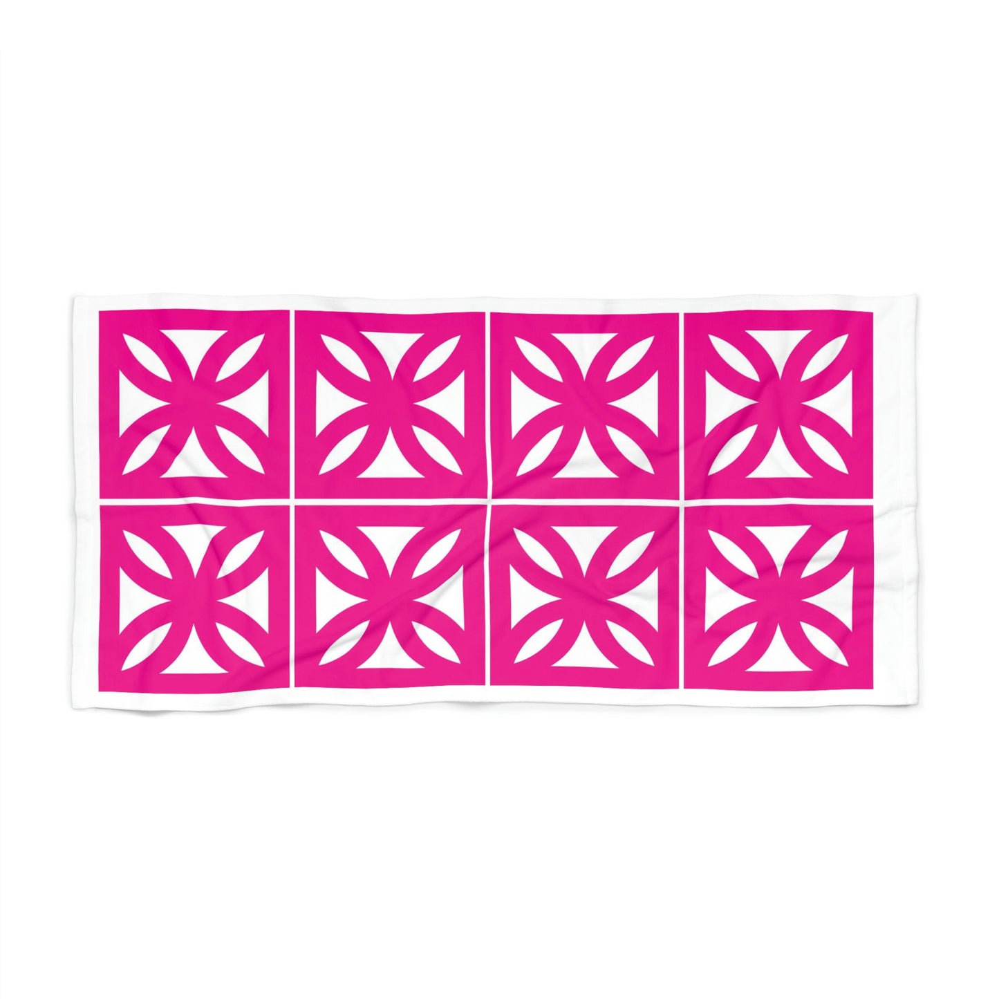 "8 Wall" Breeze block towel - Sunflower/Pink