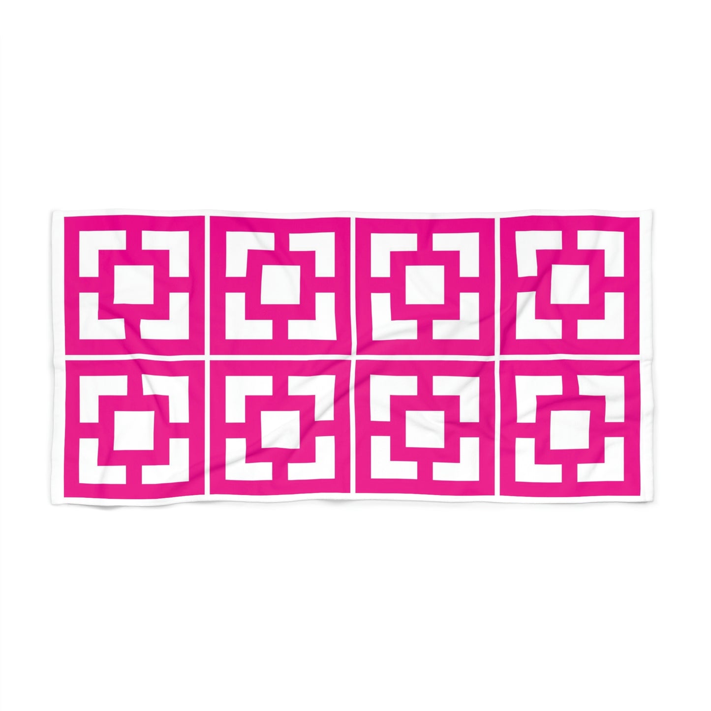 "8 Wall" Breeze block towel - Empress/Pink