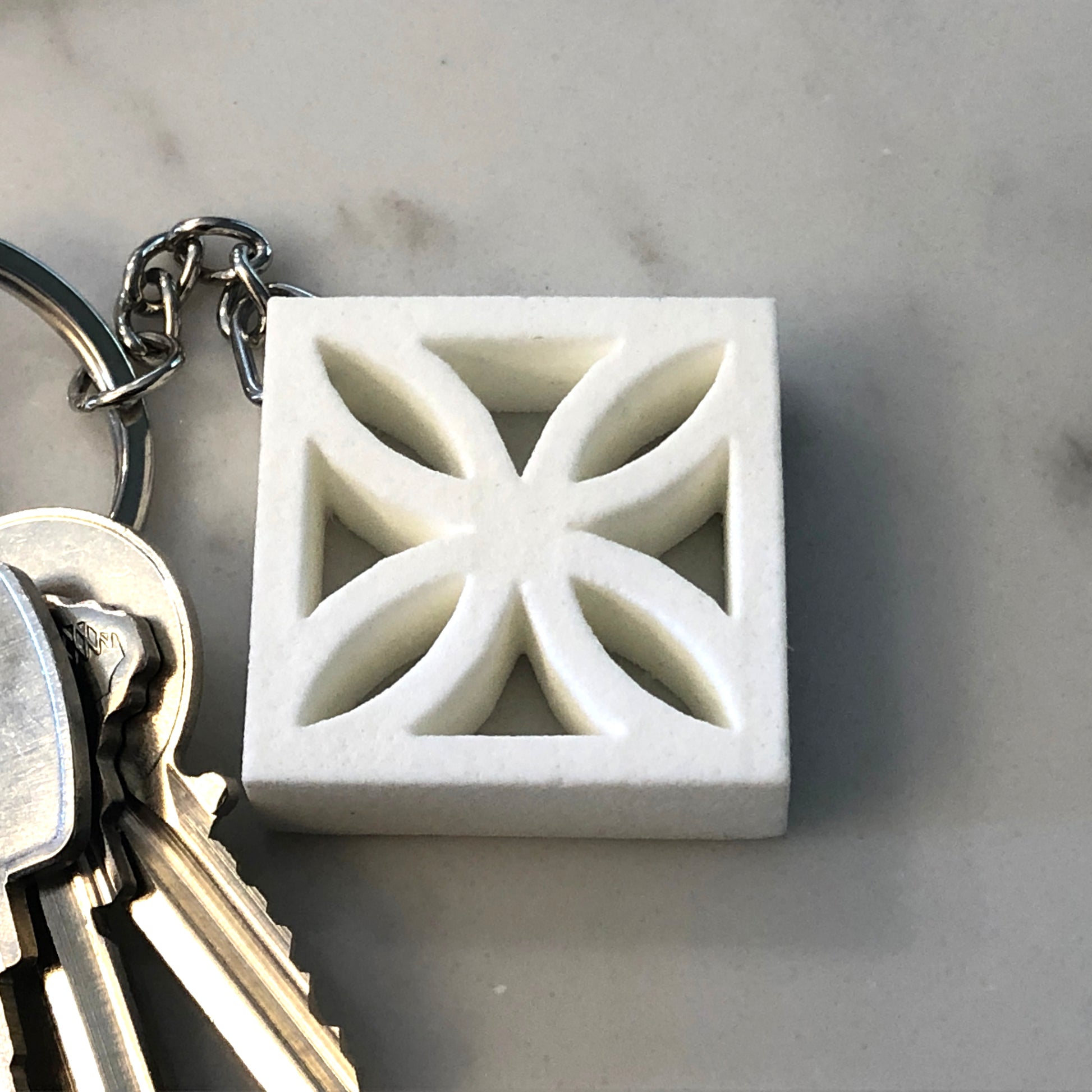 Mini Breeze-Block Keychain - "Sunflower" - Minty's Design