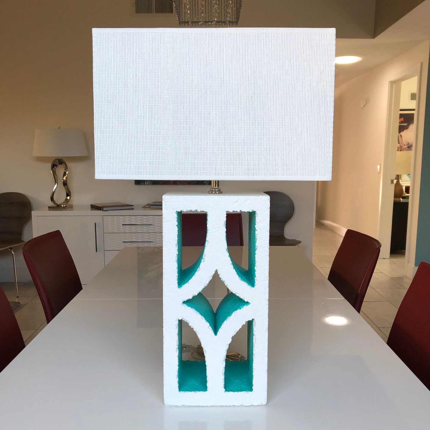 Breeze-Block Table Lamp