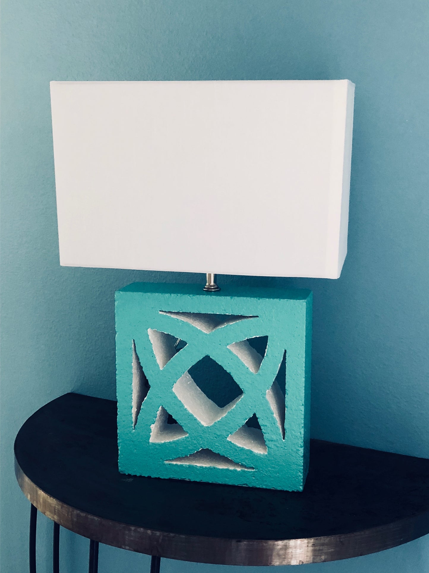 Breeze-Block Table Lamps - Pair - Minty's Design