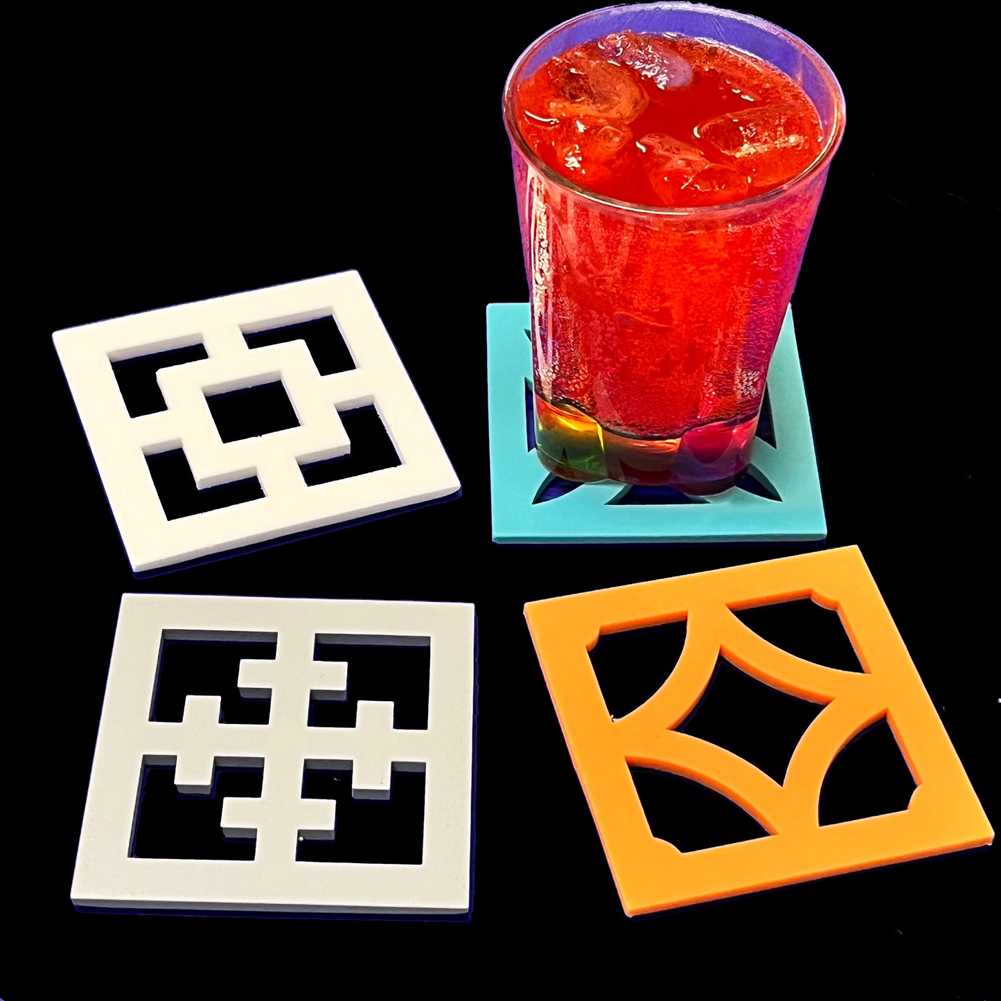 Breeze-Block beverage coasters