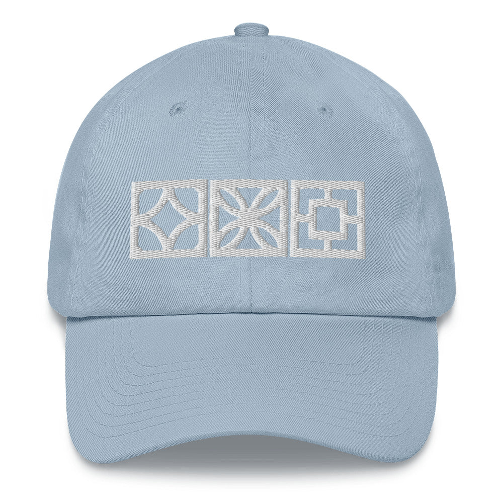 "Triple Play" Cap - White Blocks