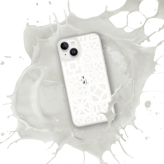 Clear iPhone Breeze Blocks "Motif" Case - Aqua - Minty's Design