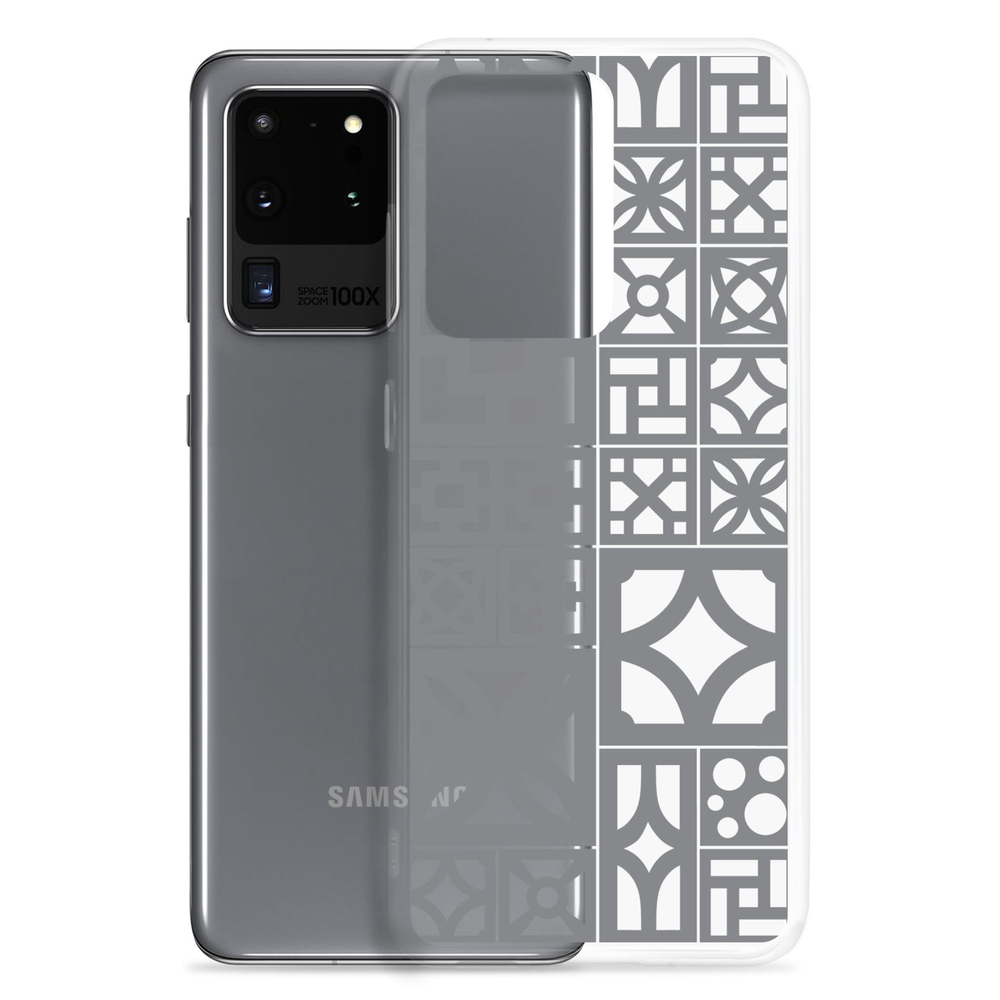 Clear Samsung Breeze Block "Motif" Case - Grey