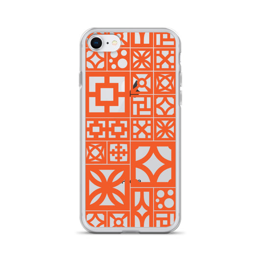 iPhone Orange Breeze Blocks "Motif" Case - Minty's Design