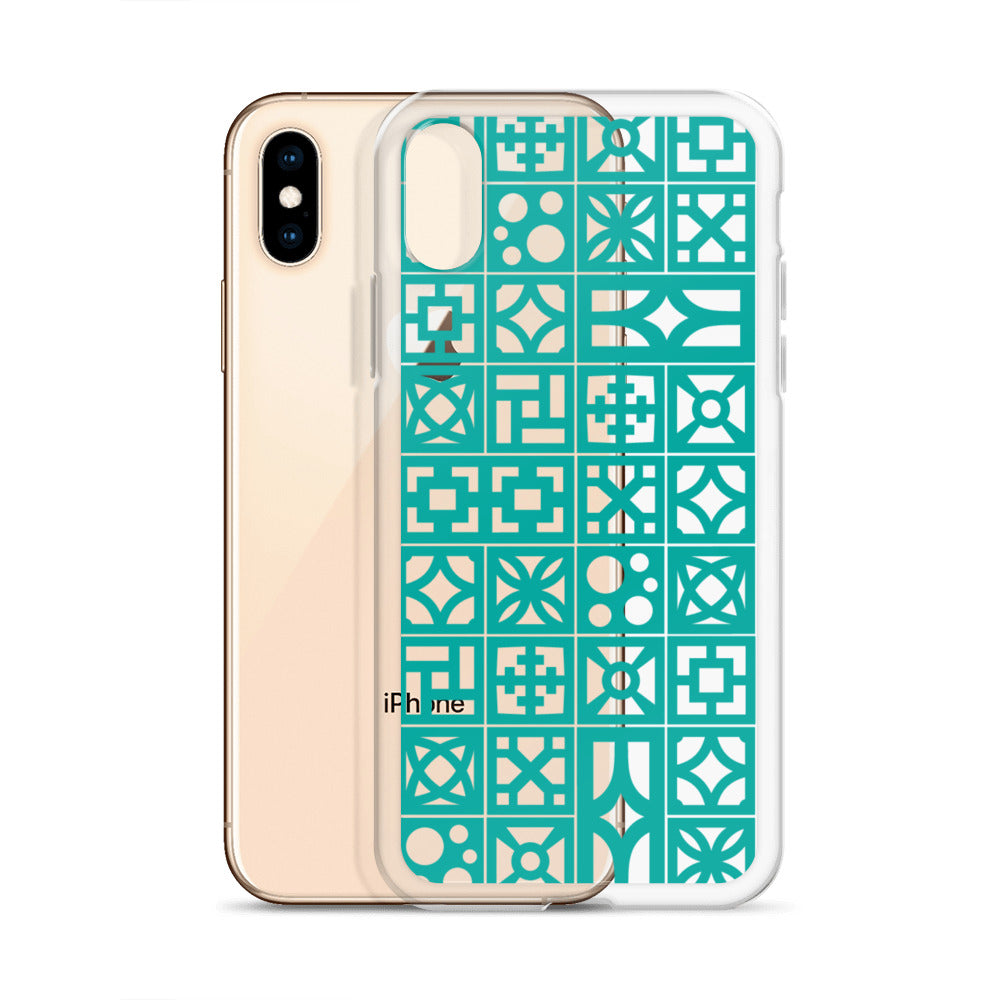 iPhone Aqua Breeze Blocks "Pattern" Case