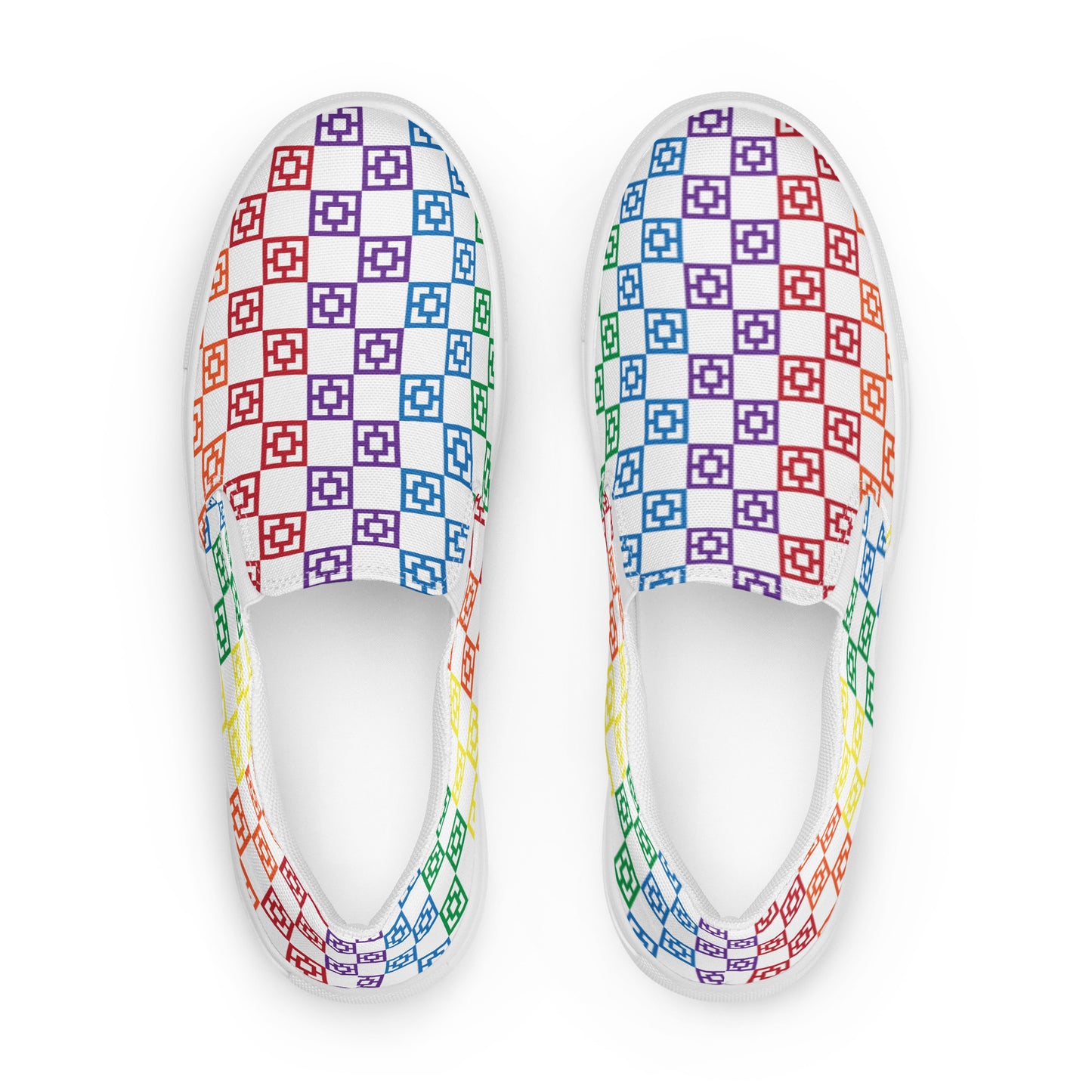 Men's "Rainbow Road" slip-on canvas shoes