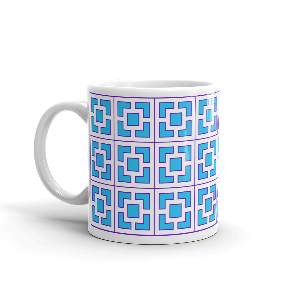 Breeze-Block Mug - "Vista Vue", Blue/Purple - Minty's Design