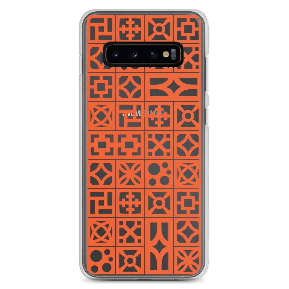 Samsung Orange Breeze Block "Pattern" Phone Case
