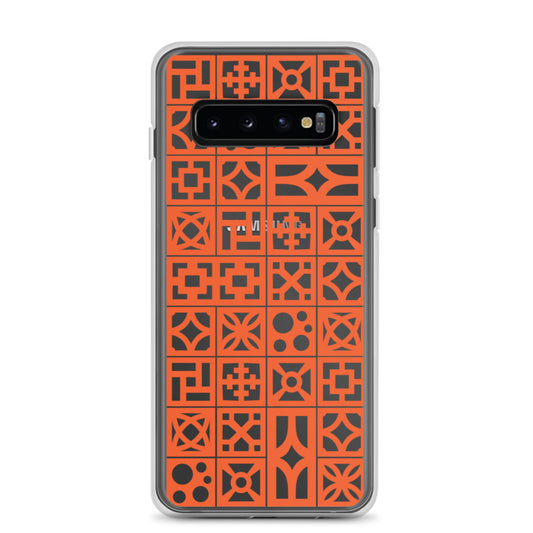 Samsung Orange Breeze Block "Pattern" Phone Case - Minty's Design