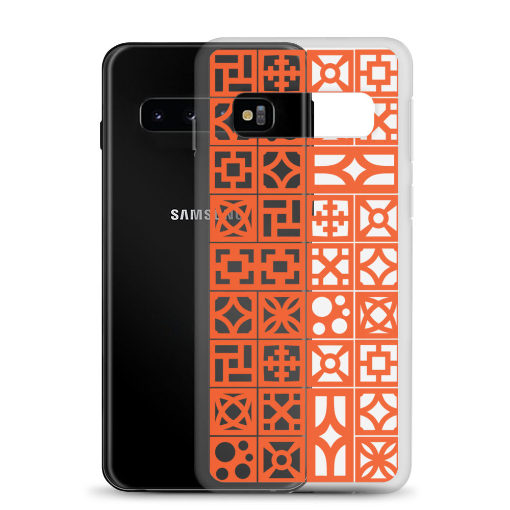 Samsung Orange Breeze Block "Pattern" Phone Case
