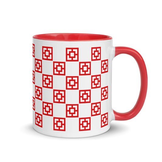 Checkerboard Breeze Block Mug - Red