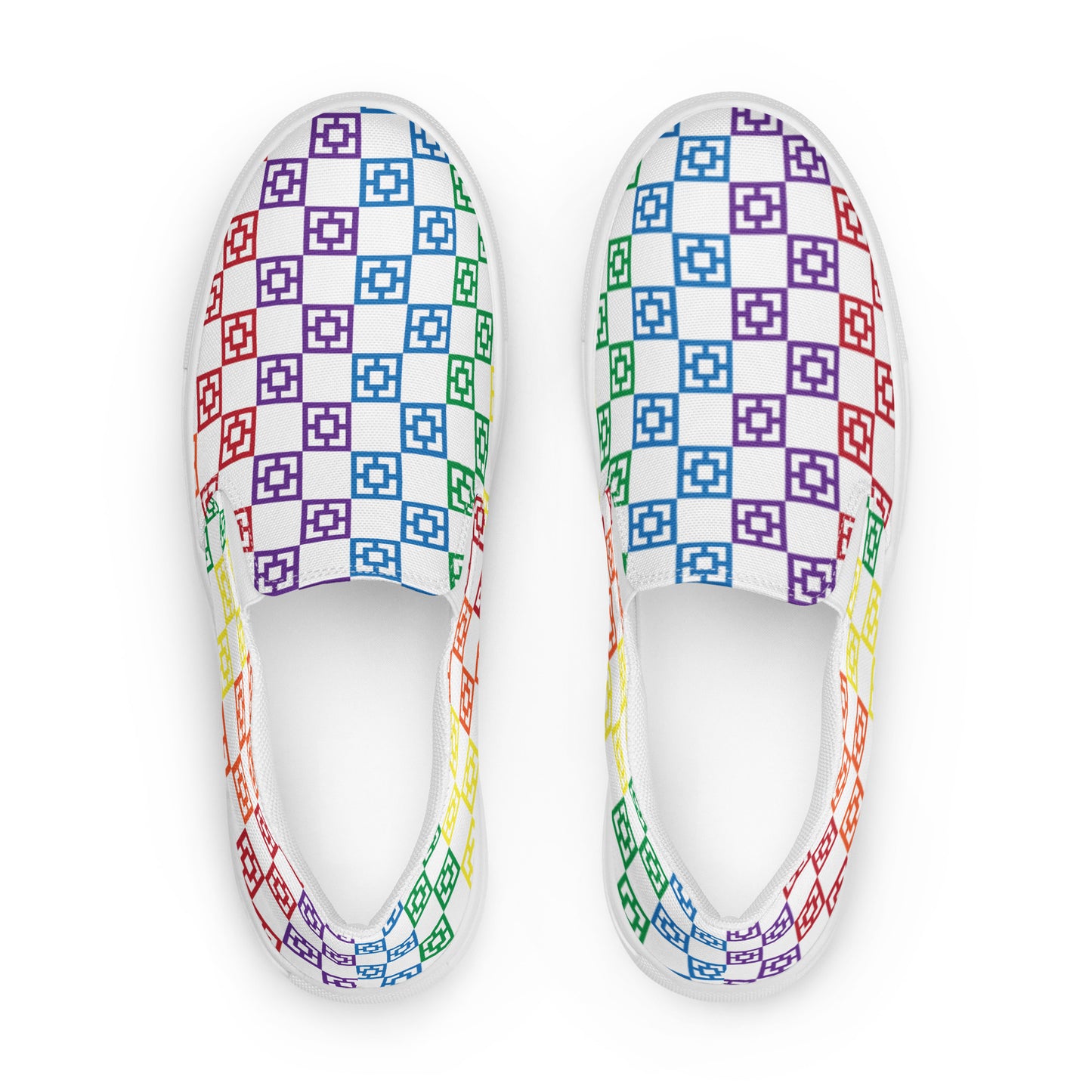 Women’s "Rainbow Road" slip-on canvas shoes